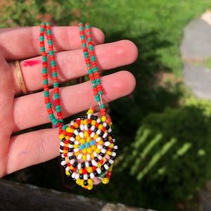 Native style beaded necklace